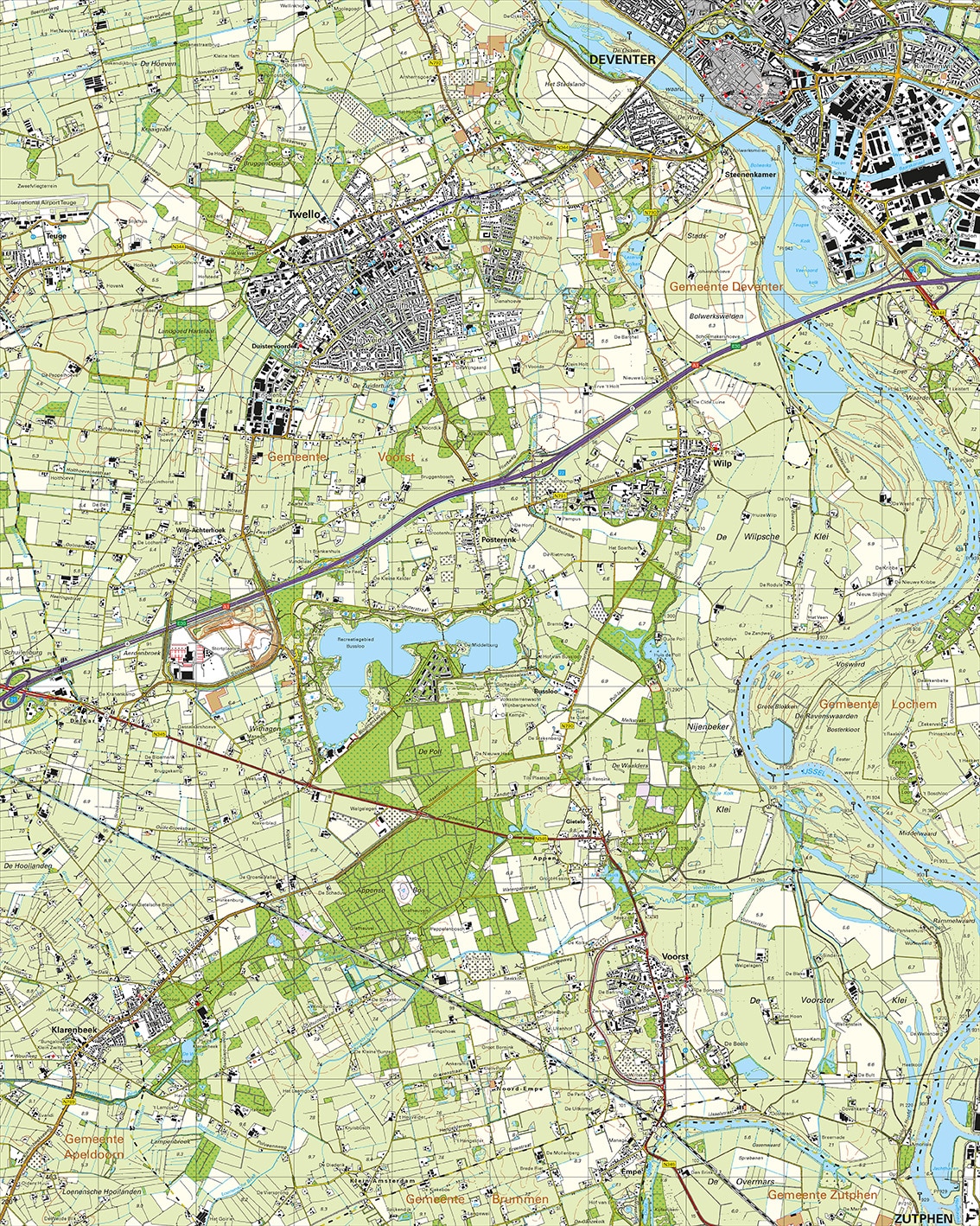 Topografische Kaart 33E Deventer digitaal
