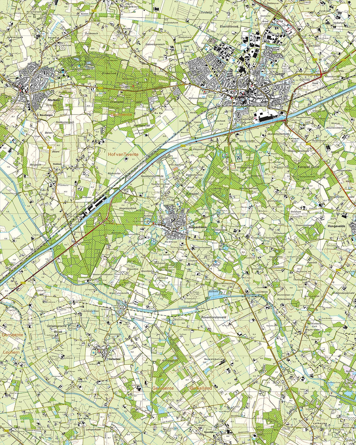Topografische Kaart 34B Goor digitaal