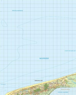 Topografische kaart 01W Terschelling digitaal