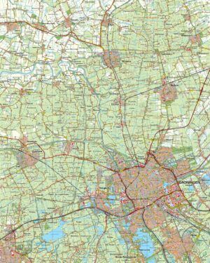 Topografische kaart 07W Groningen digitaal