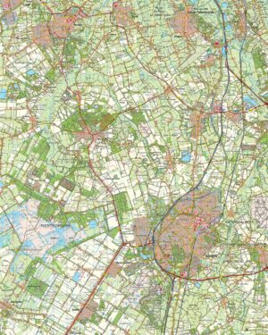 Topografische kaart 12W Assen digitaal