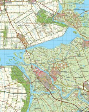 Topografische kaart 21W Kampen digitaal