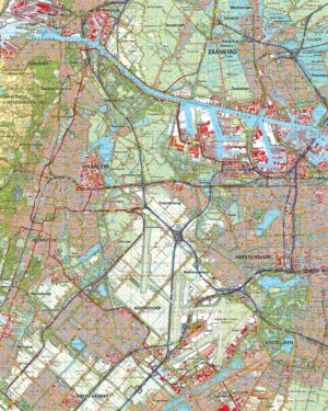 Topografische kaart 25W Haarlem digitaal
