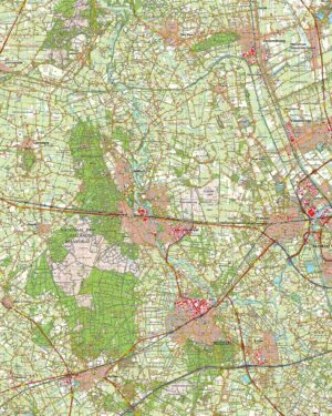 Topografische kaart 28W Rijssen digitaal