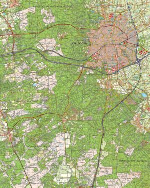 Topografische kaart 33W Apeldoorn digitaal