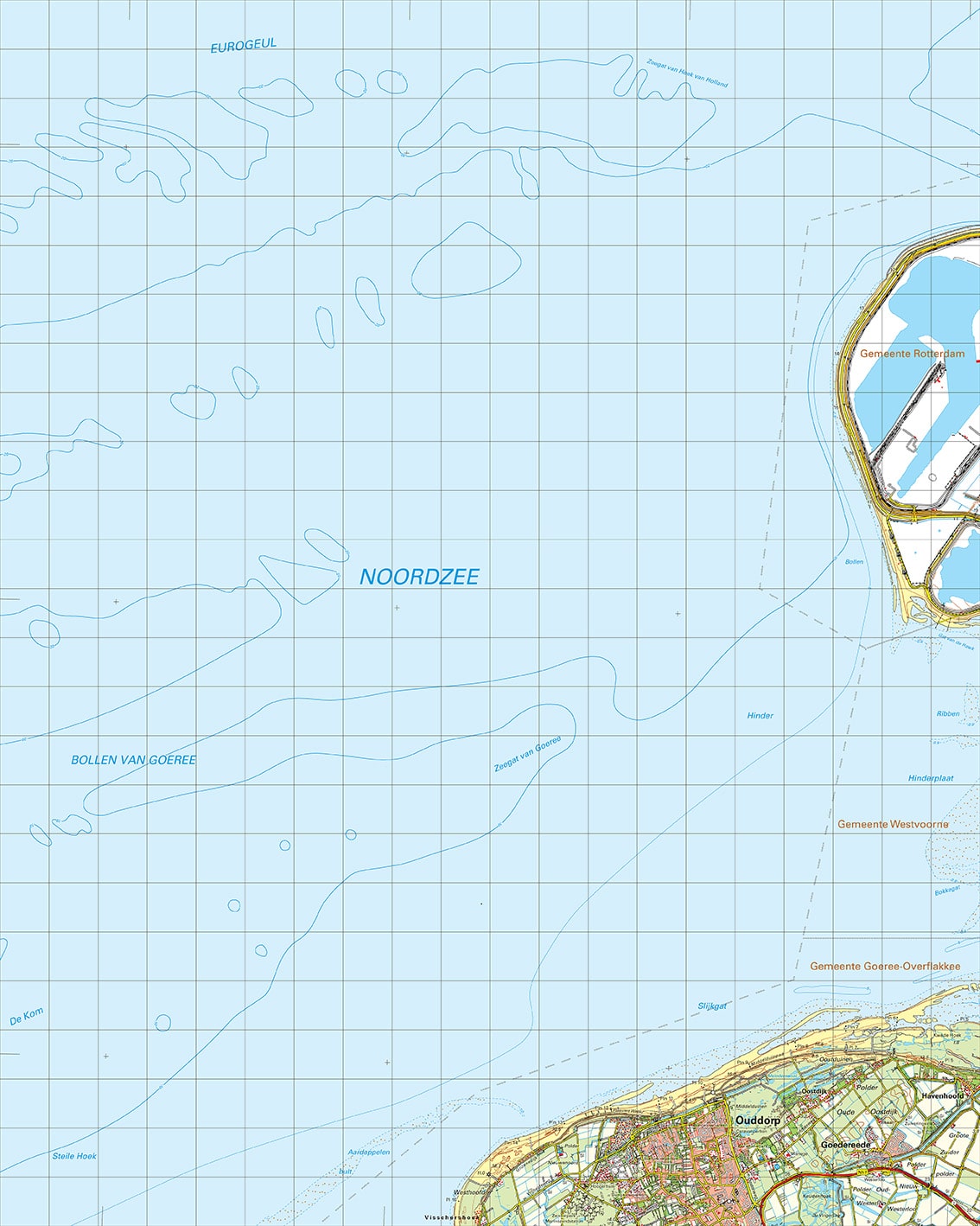 Topografische kaart 36O Ouddorp digitaal