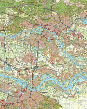 Topografische kaart 40W Arnhem digitaal