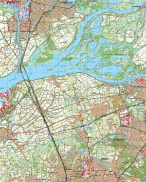 Topografische kaart 44W Oosterhout digitaal