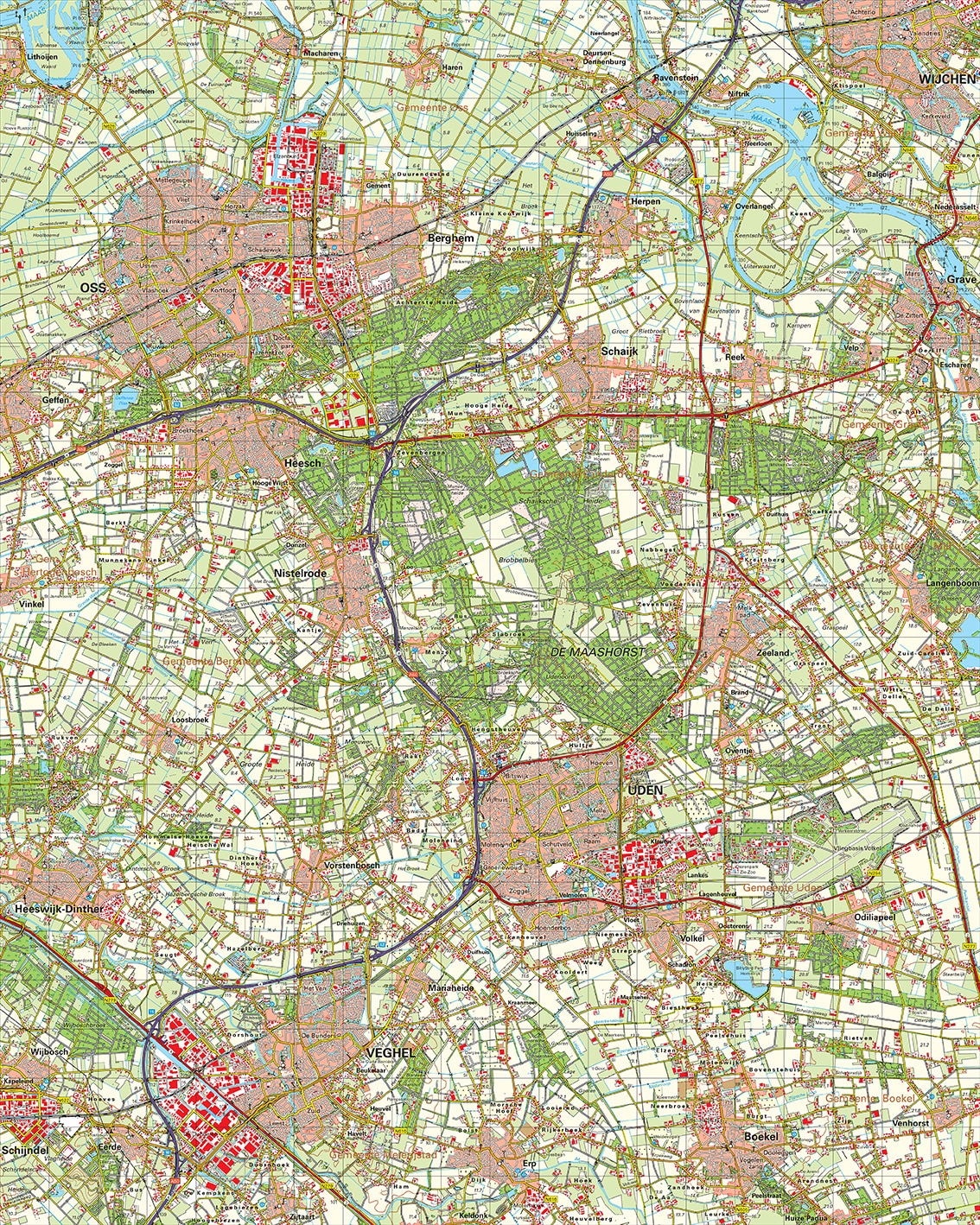Topografische kaart 45O Oss digitaal