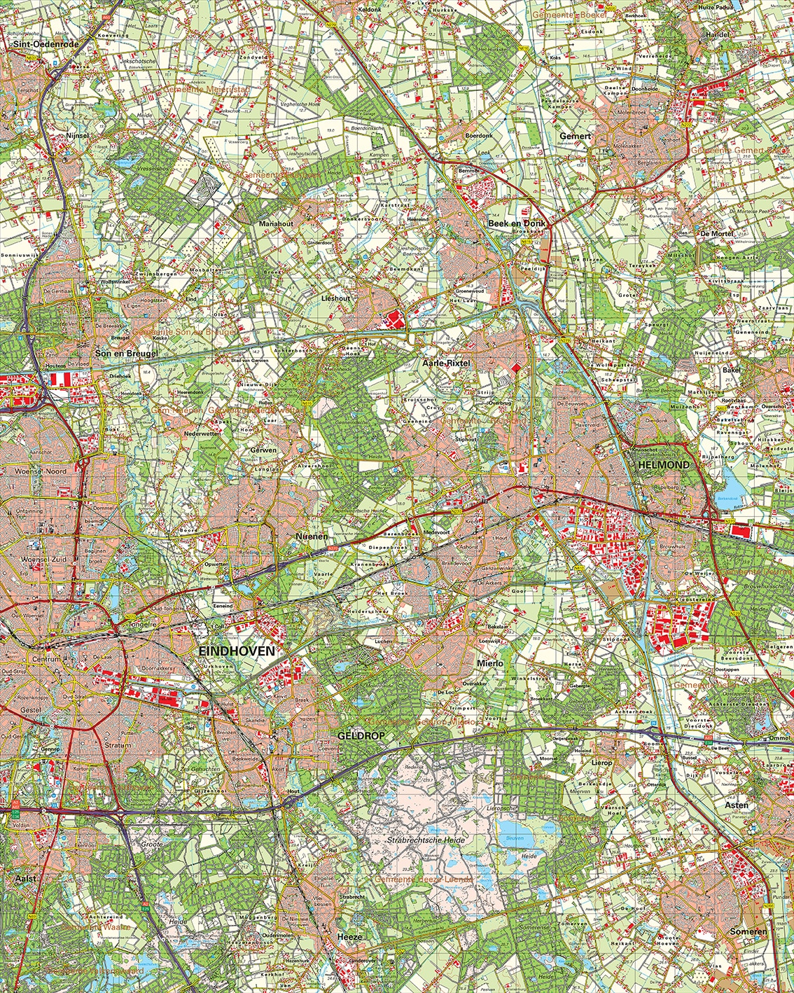 Topografische kaart 51O Eindhoven digitaal