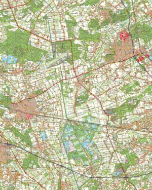 Topografische kaart 52W Venray digitaal